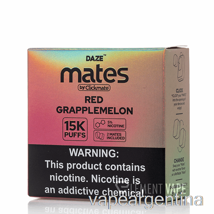 7 Vainas Daze Mate Red Grapplemelon Vape Argentina